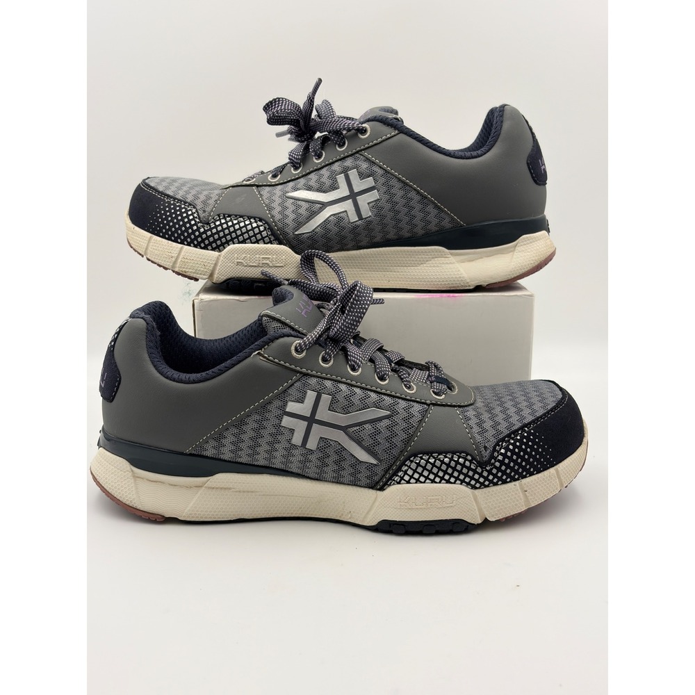 Kuru Quantum Womens 9 Wide Gray Purple Walking Shoes Sneakers 201327L00